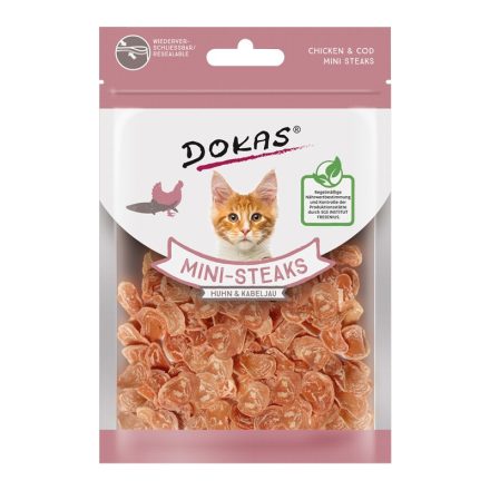 Dokas mini steak macska jutalomfalat csirke és tőkehal 25g