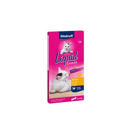 Vitakraft Cat Liquid Snack Csirke Taurinnal 6x15g