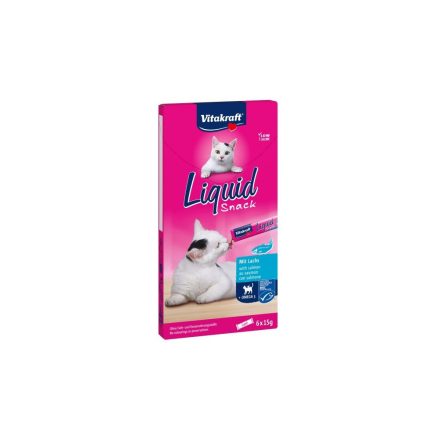 Vitakraft Cat Liquid Snack Lazac Omega-3 zsírsavval 6x15g