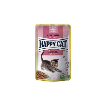 Happy Cat Pouch Szósz Kitten-Junior baromfi 85g