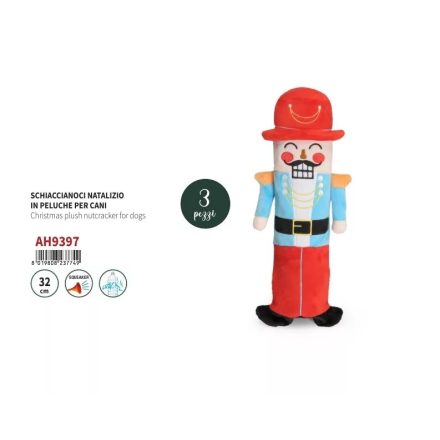 Camon sípoló poliészter karácsonyi diótörő 32cm