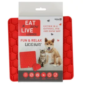 Eat Slow Live Longer Honeycomb - Lick Mat piros