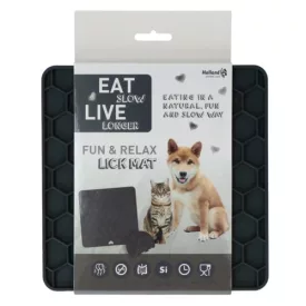 Eat Slow Live Longer Honeycomb - Lick Mat szürke