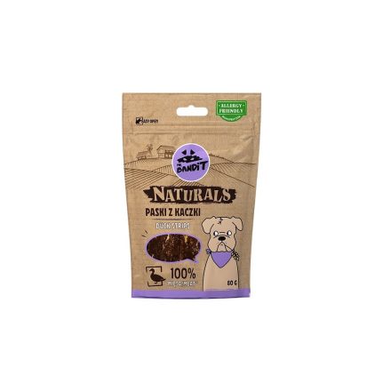 Mr. Bandit Naturals kacsa csíkok 80g 