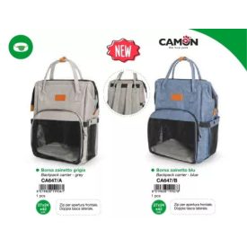 Camon kutyahordozó hátizsák kék 27x24x42cm